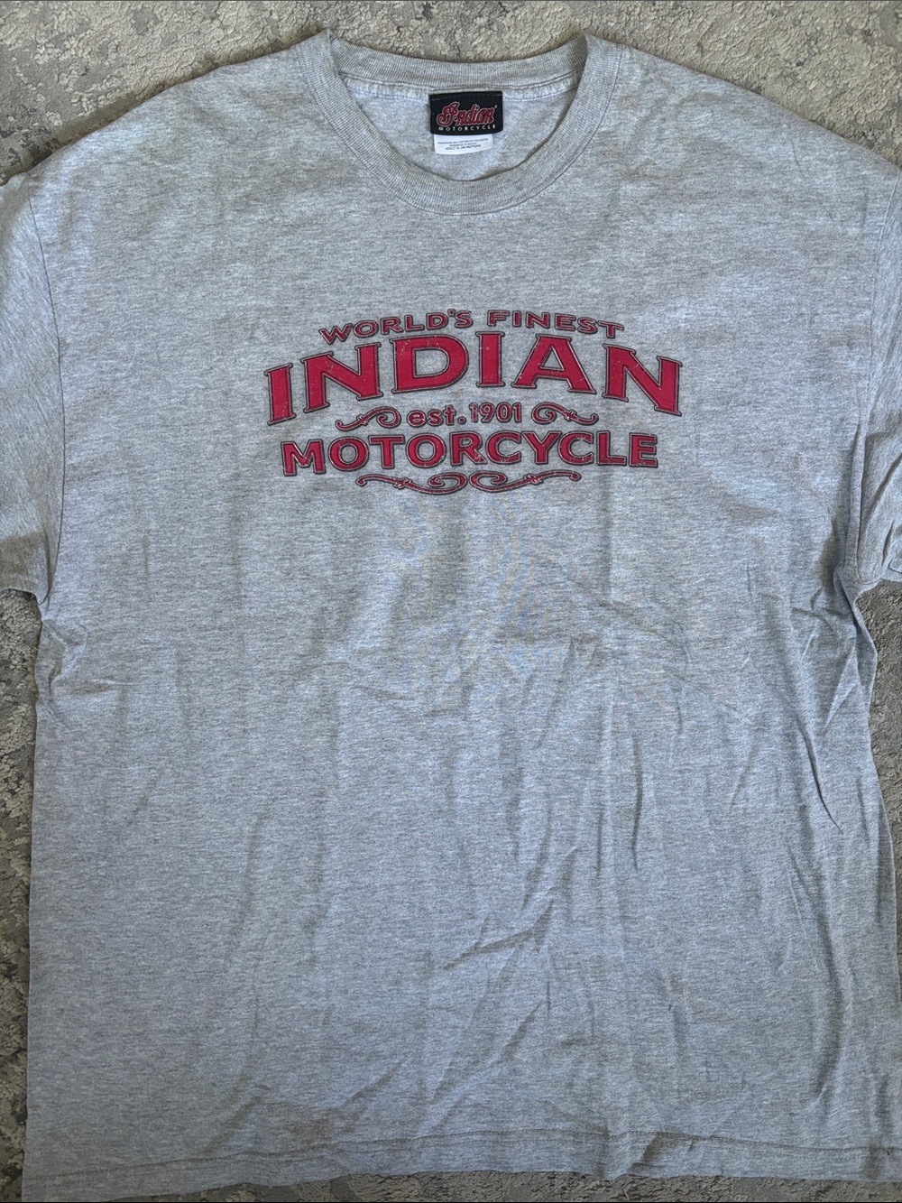 Indian Motorcycle Men's Heather Gray Short Sleeve Logo Tee